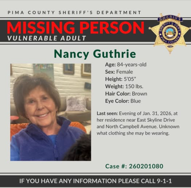 Nancy Guthrie Official Flyer