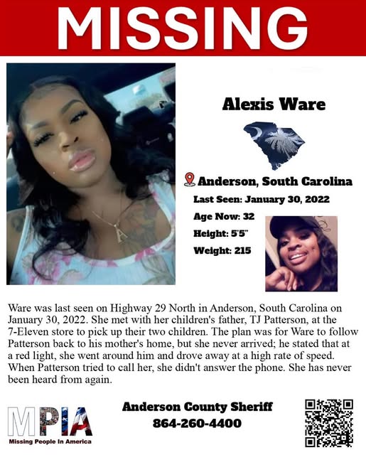 Alexis Ware Official Missing Person Flyer